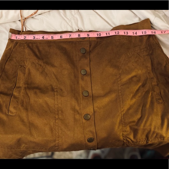 Faux Suede Skirt - Picture 1 of 5
